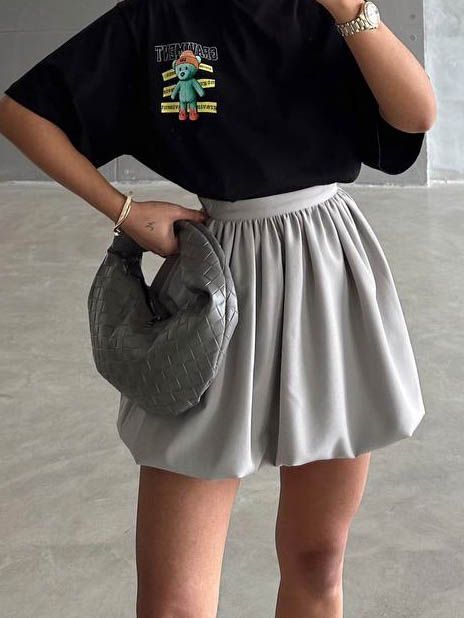 7419 Юбка женская серый GIRL 