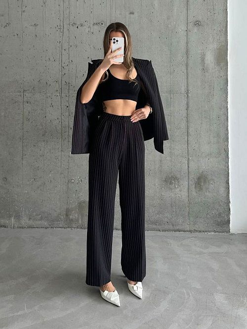 4096 Брюки женские черный GIRL 