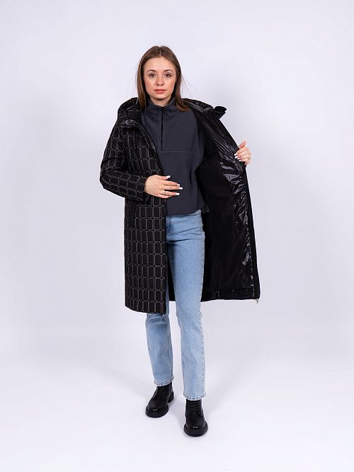 9117 Пальто женское черный Baimuni 
