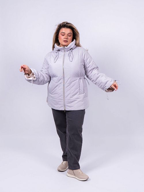 9299 Куртка женская светло-серый Baimuni 