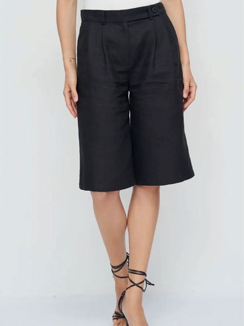 7773-ИЛ23 Шорты женские черный ELECTRA STYLE 