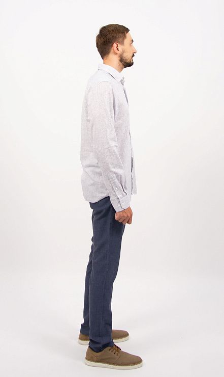 820-1256.P084.Y000.L.B0301 Рубашка мужская серый LUXOR 