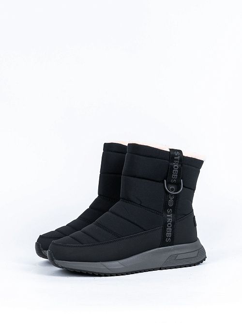 F8495-3 Дутики женские черный STROBBS 