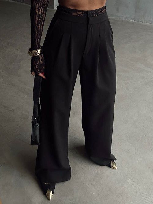 7453 Брюки женские черный GIRL 