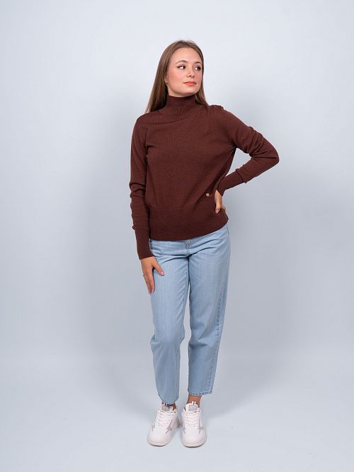 EB30137 Джемпер женский шоколадный VERY NEAT 