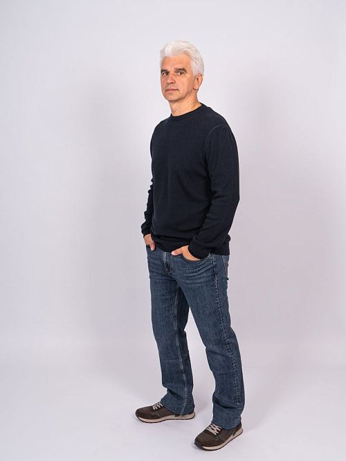 823-0752.O019.Y001.L.B0301 Джемпер мужской синий LUXOR 