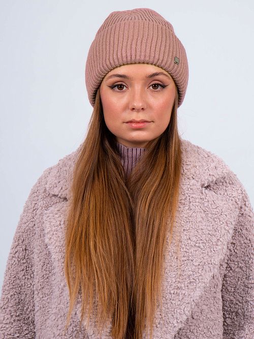 ЗЕТА Шапка женская пудровый MISKORKI 