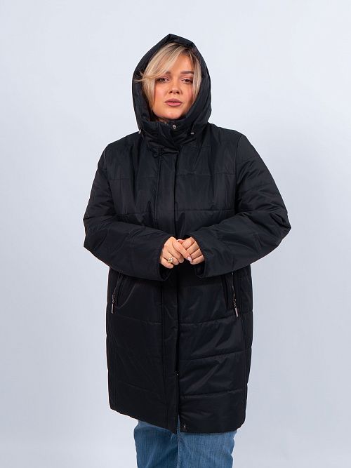 GWC4721I-G901 Пальто утепленное женское черный ICEbear 
