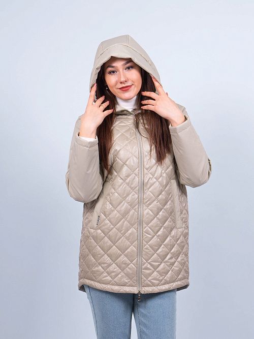 GWC4767I-G852 Куртка удлиненная женская зеленый ICEbear 