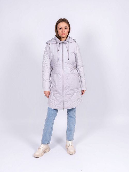 9209 Пальто женское светло-серый Baimuni 