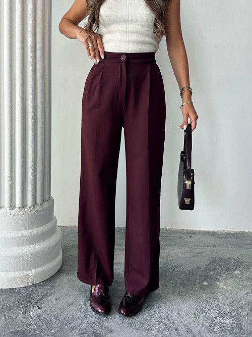 4002-bordo Брюки женские бордовый Girl 