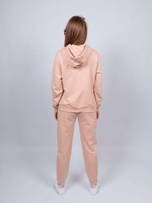 EBT3154 Худи зип женский бежевый VERY NEAT 