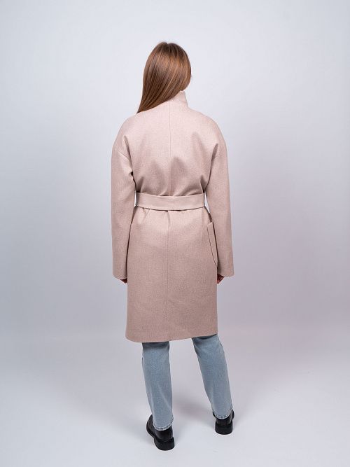 KR-171-Рубчик Пальто женское бежевый Sempati 