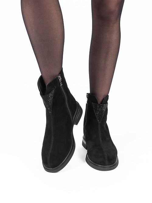 JA298-M477T-P200M Ботинки женские натуральная замша черный 365 