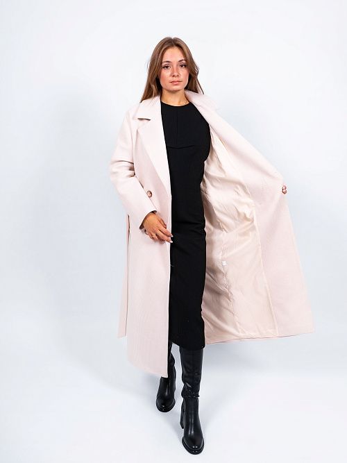 KR-301-МЗ-св.беж Пальто женское светло-бежевый 365 