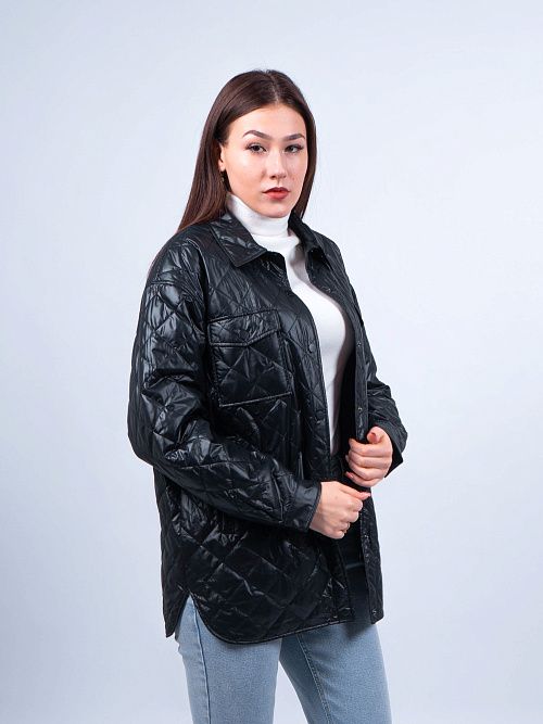 GWC4715I-G901 Куртка удлиненная женская черный ICEbear 