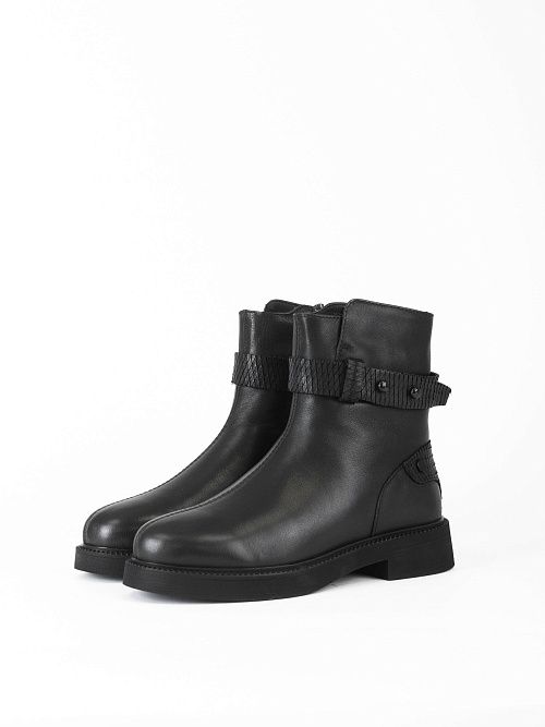 JA005-K484-P1213M Ботинки женские натуральная кожа черный 365 