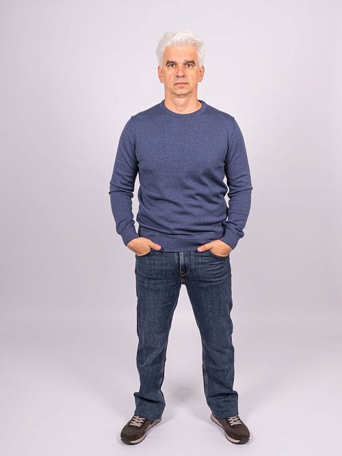 823-0608.O019.Y001.L.B0261 Джемпер мужской синий LUXOR 