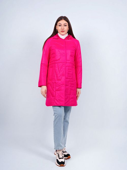 M23911 Куртка удлиненная женская фуксия ILAMONER 