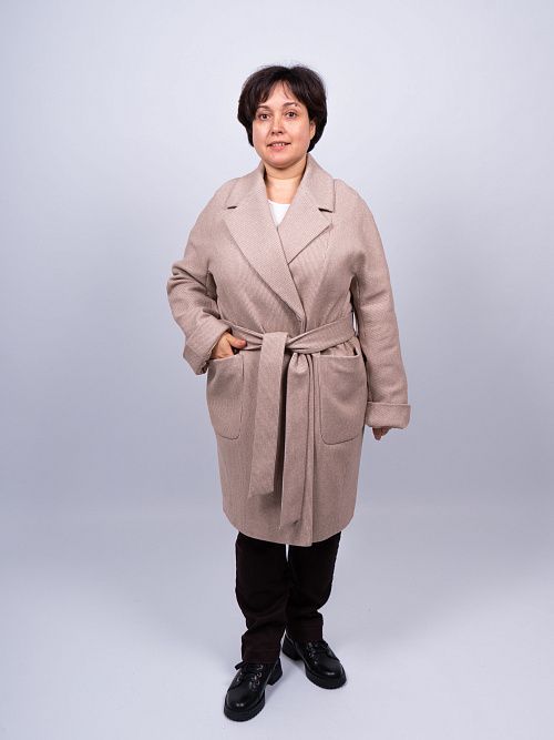 KR-293B-Мал.звезда Пальто женское бежевый Sempati 