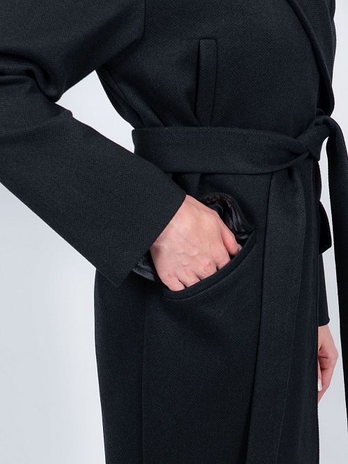 KR-296-МИЛЛ-2 Пальто женское черный 365 