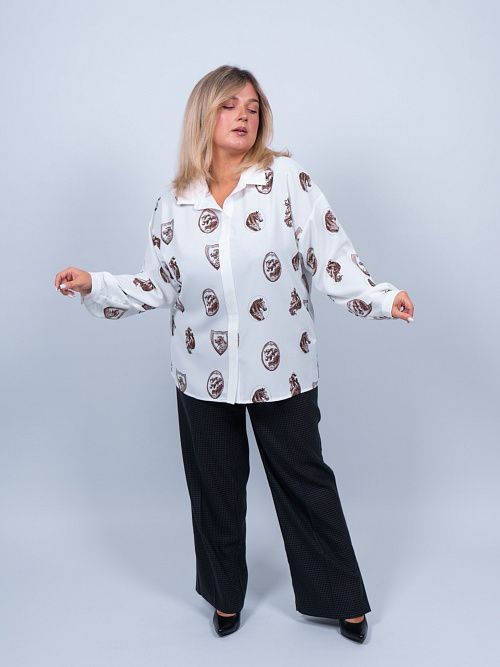 33-020269-1731-01 Блуза Люси женская белый КЛЮКVА 