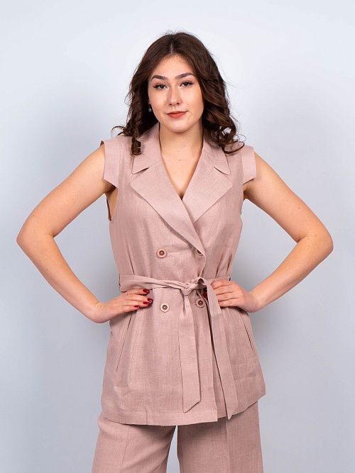 КЛ-7175-ИЛ22 Жакет женский какао ELECTRA STYLE 