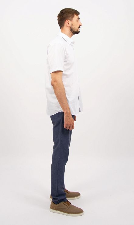 828-0199.C862.Y000.L.B0161 Рубашка мужская белый LUXOR 