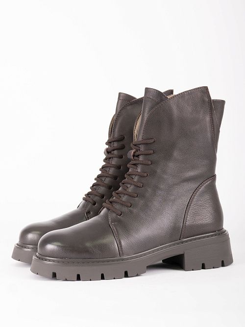 JA223-H1364-4ZM Ботинки женские натуральная кожа коричневый 365 