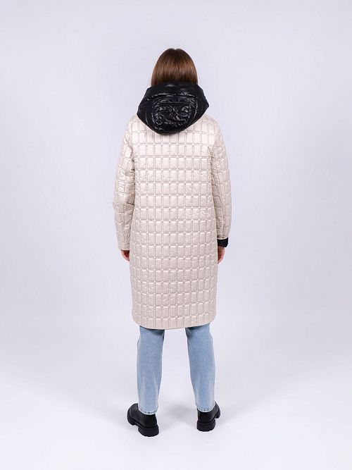 9117-1 Пальто женское бежевый Baimuni 