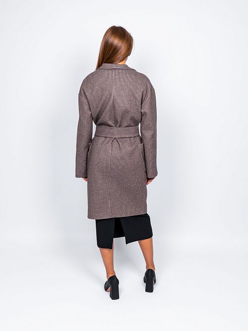 KR-171-МЗ-т.кор Пальто женское темно-коричневый 365 