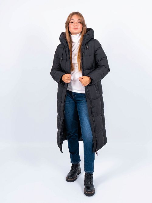 GWD4502I-G901 Пальто женское черный ICEbear 