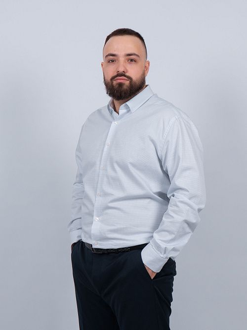 820-1256.P058.Y000.L.XB0161 Рубашка мужская голубой LUXOR 