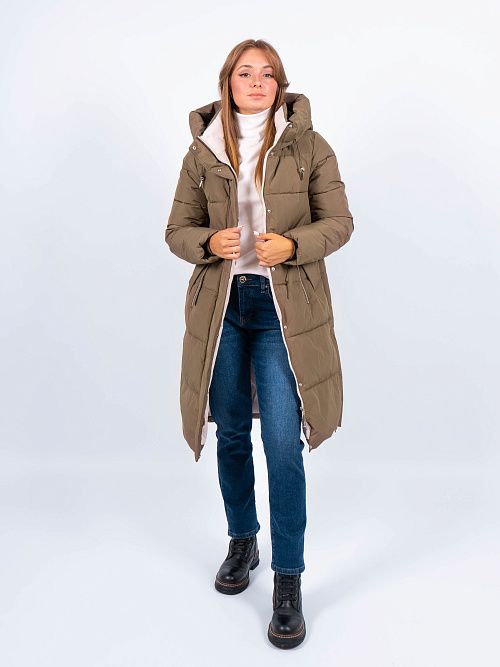 GWD4762I-G165 Пальто женское хаки ICEbear 