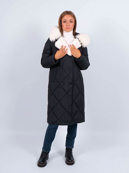 GWD3925I-G901 Пальто женское черный ICEbear 