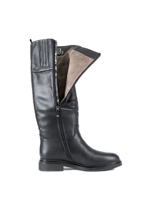 XJU-42220-1A-KI Сапоги женские натуральная кожа черный Madella 