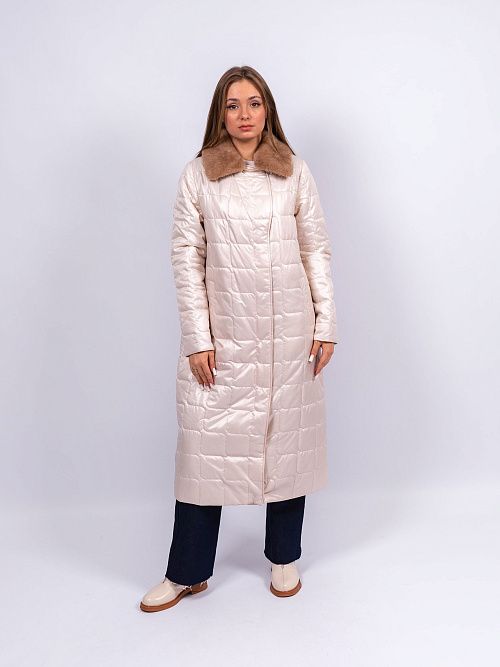 M25539-YT18 Пальто женское молочный ILAMONER 