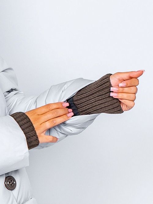 78158/13 Куртка удлиненная женская светло-серый Baimuni 