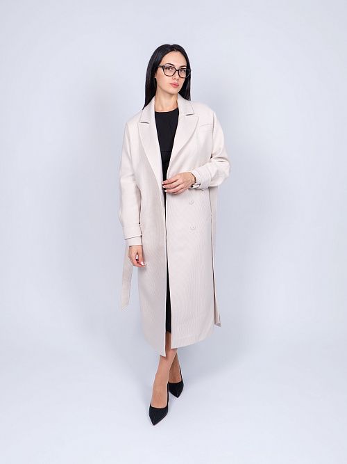 KR-309-МЗ-св.беж Пальто женское светло-бежевый 365 