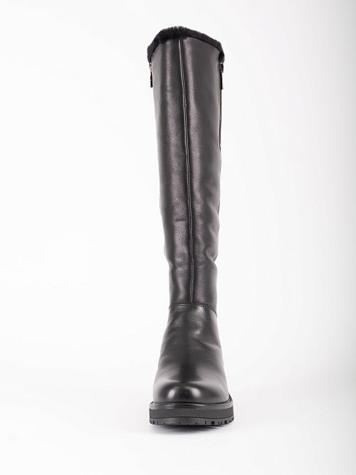 XJU-52247-10A-KW Сапоги женские натуральная кожа черный Madella 