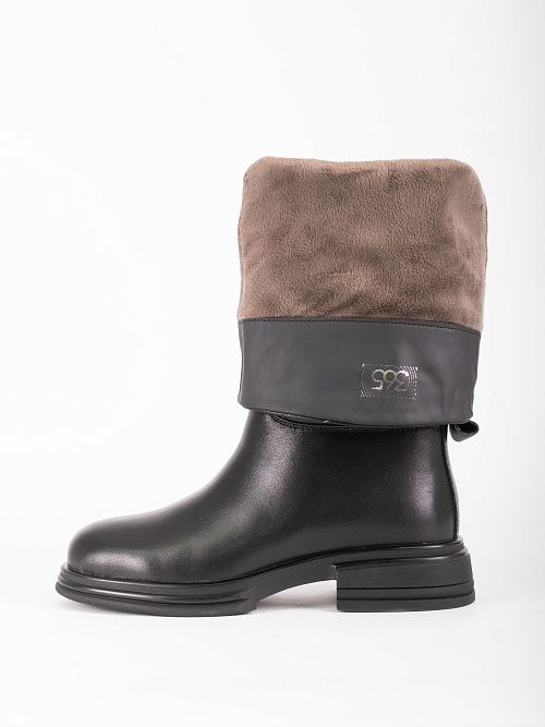 JA295Y-K595-P1213BM Сапоги женские натуральная кожа черный 365 