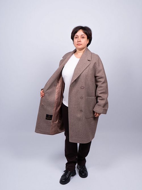 KR-293B-Мал.звезда Пальто женское коричневый Sempati 