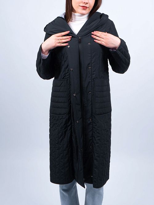 N726101 Пальто утепленное женское черный Baimuni 