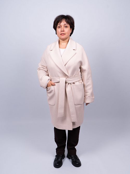 KR-293B-Мал.звезда Пальто женское светло-бежевый Sempati 