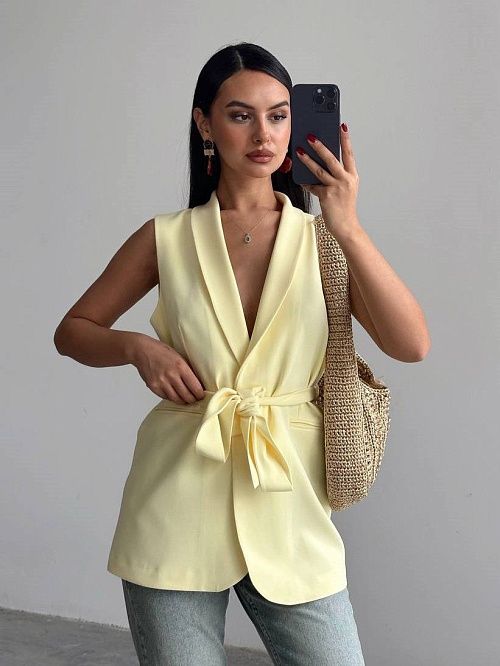 7307 Жилет женский желтый GIRL 