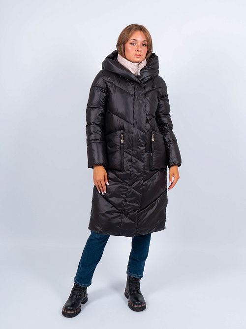 GWD4568I-G901 Пальто женское черный ICEbear 