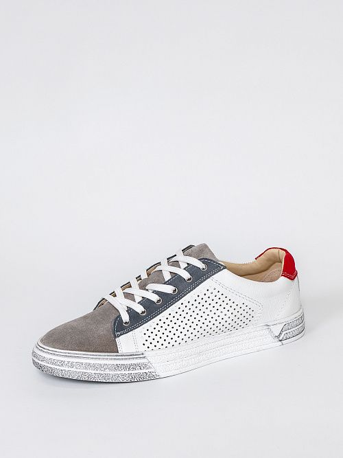 1-42292 white-gray Кеды мужские Mario Polani 