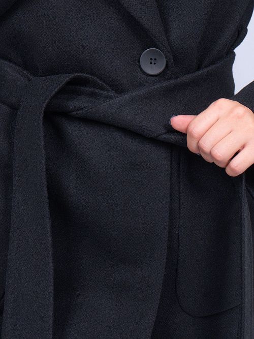 KR-293-МИЛЛ-5 Пальто женское черный 365 