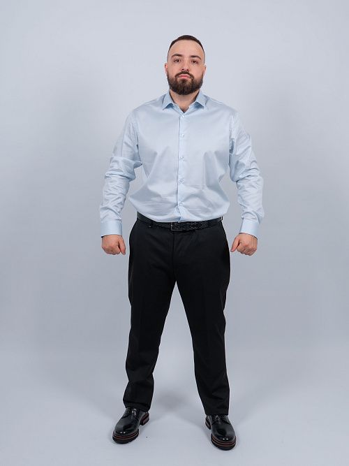 820-1310.C051.Y000.L.XB0441 Рубашка мужская голубой LUXOR 