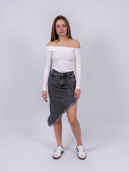 9548 Юбка женская джинсовая серый MYD 